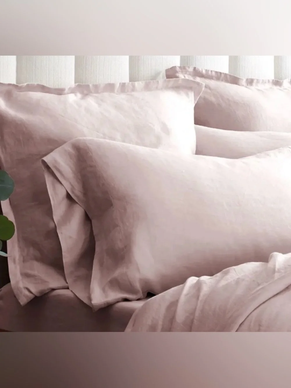 NWT Quince European Linen Euro Sham, 26 X 26 (Dusty Mauve) *2 available